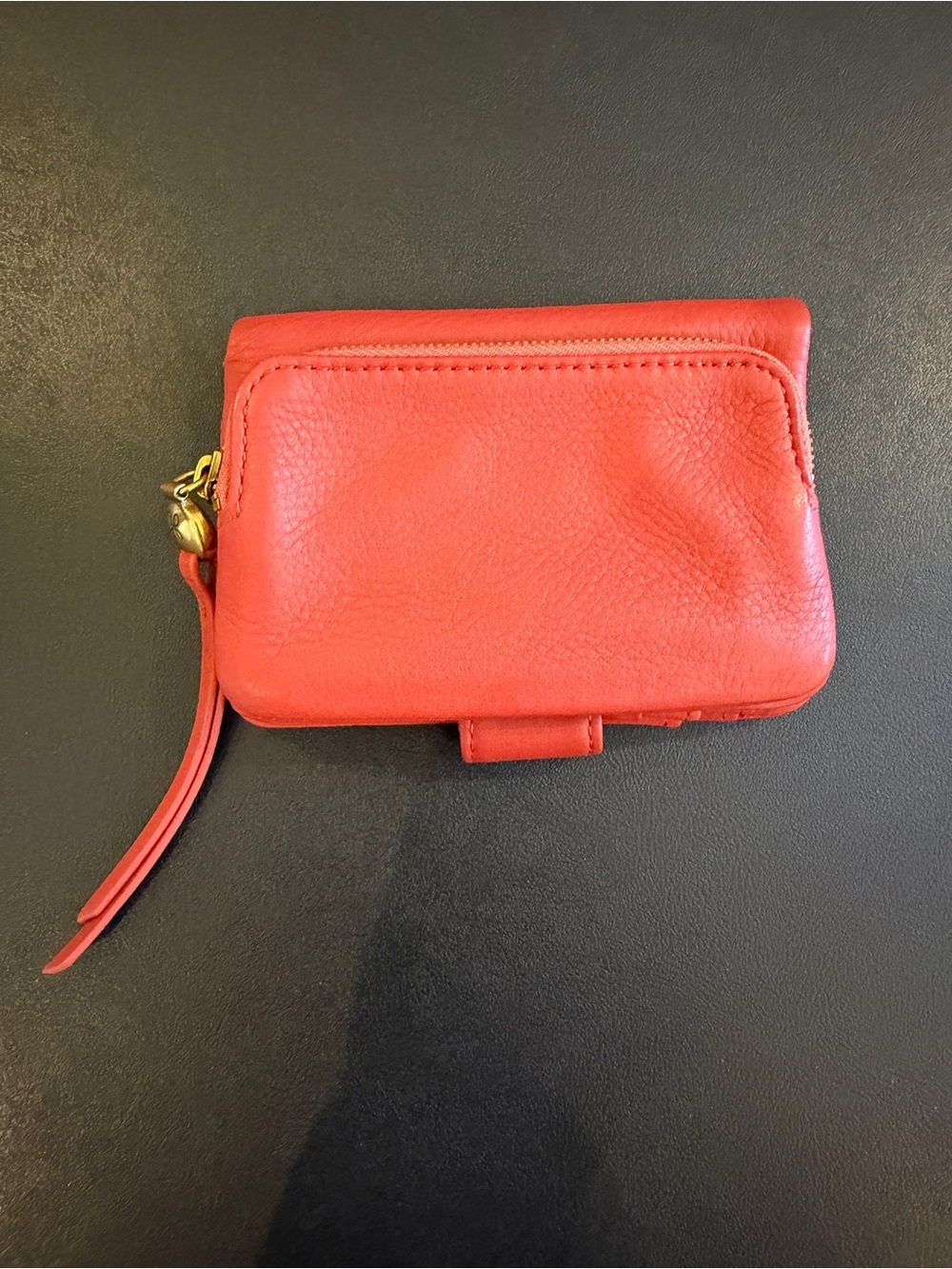 HOBO Red Clay Leather Fern Wallet